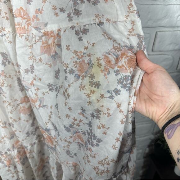 Maje Floral Ruffle Maxi Dress Size 3 (US Large) - Picture 9 of 14